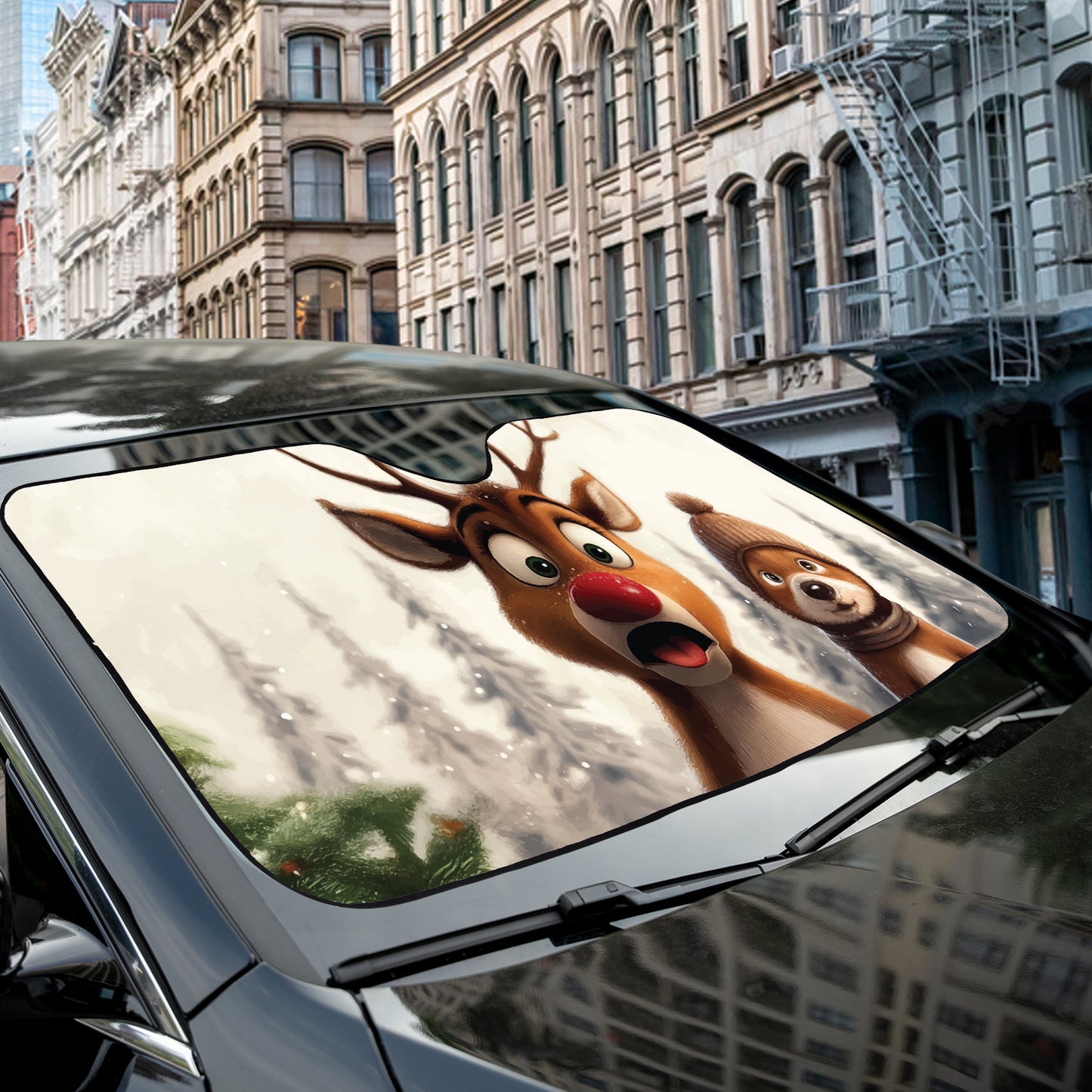 a close up of a car with a sticker on it