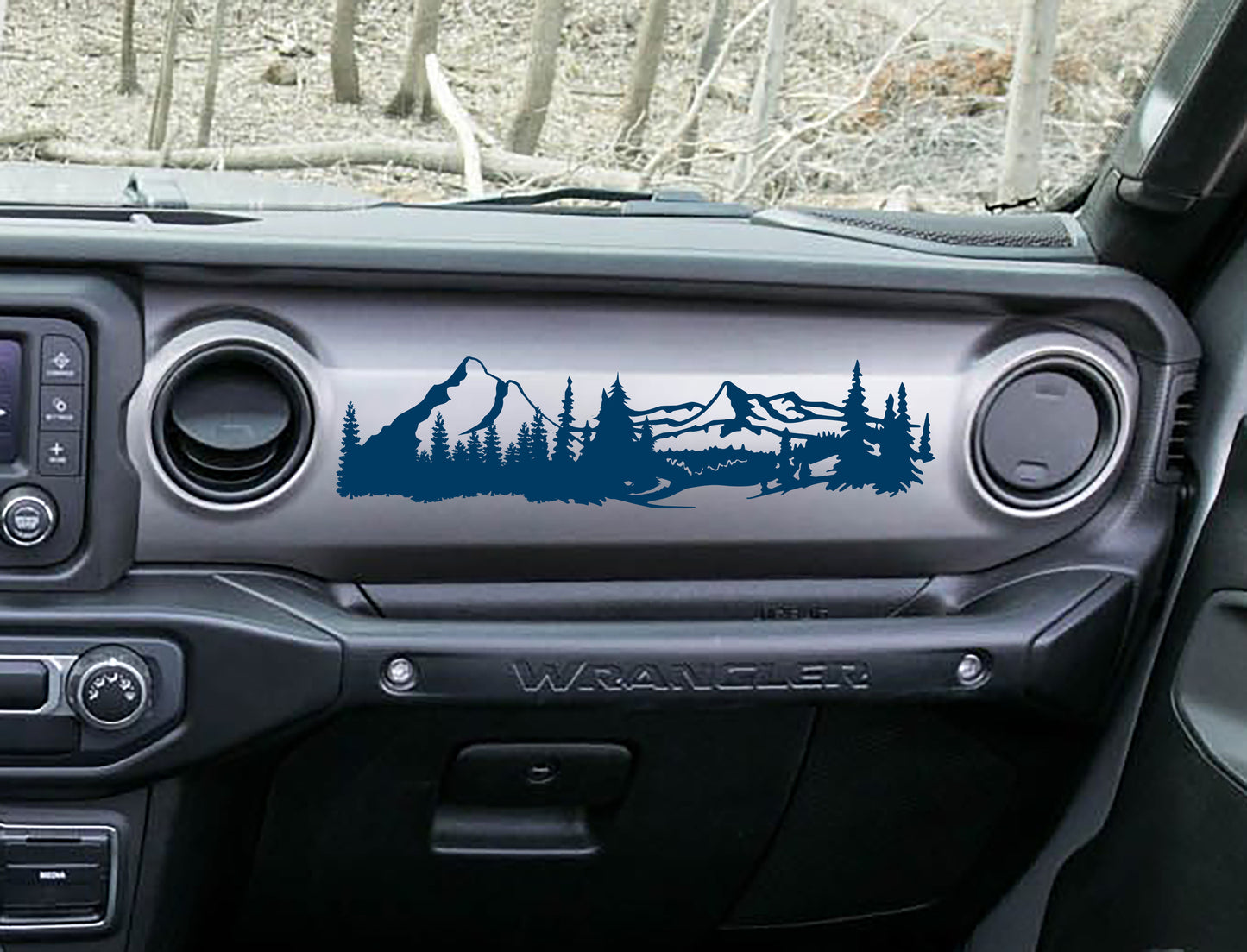 JL/JT Dashboard Mountain Scene Ver 1 Vinyl Decal