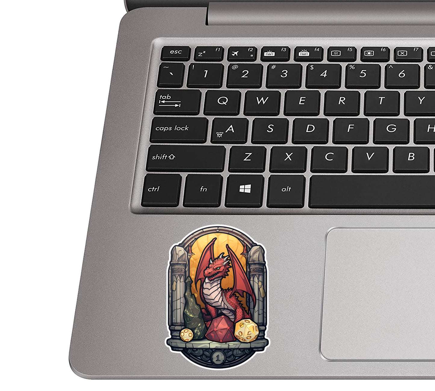 DnD Dragon Guarding Dice Vinyl Sticker