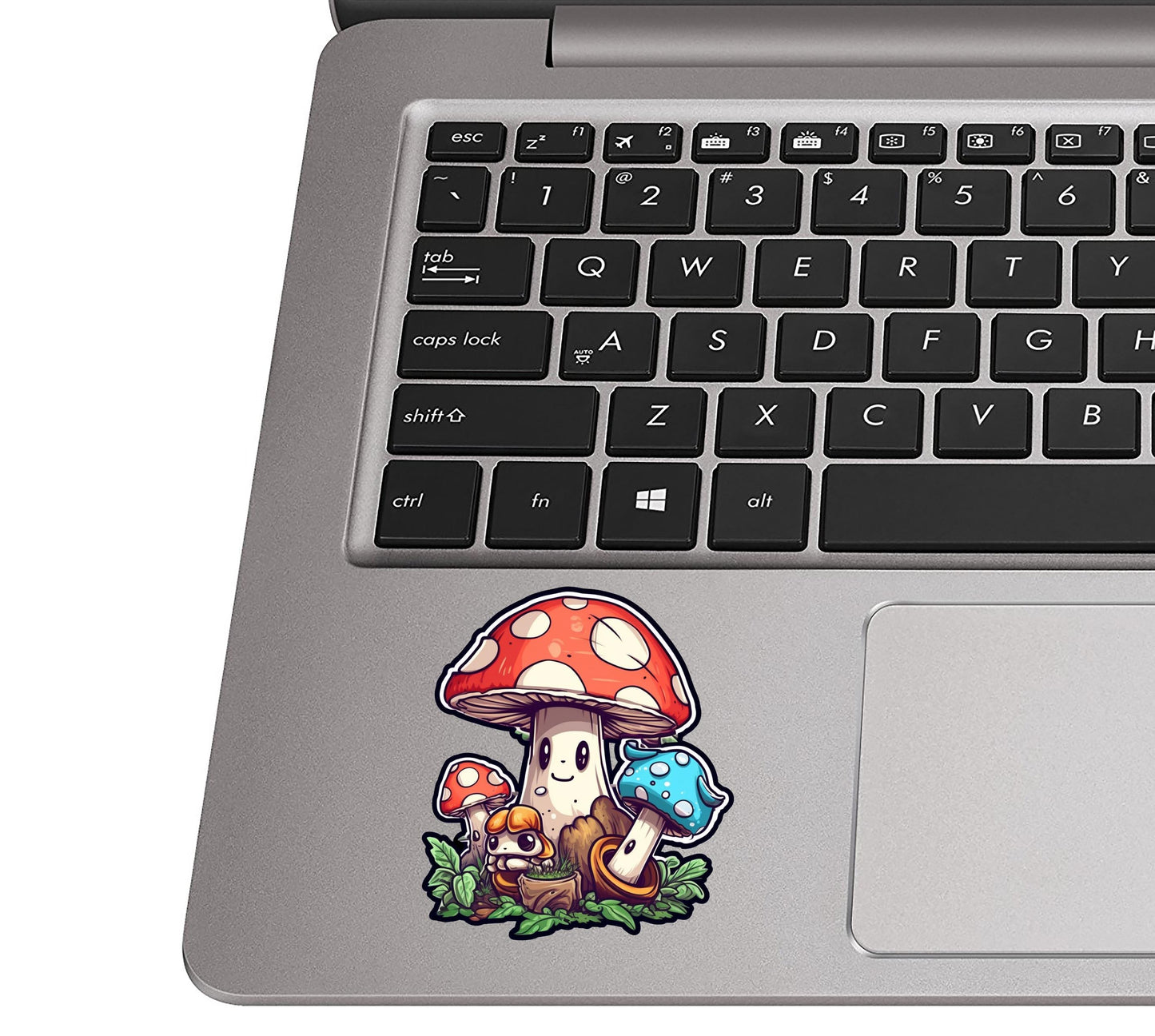 Happy Mushrooms Playing Video Games Vinyl Sticker