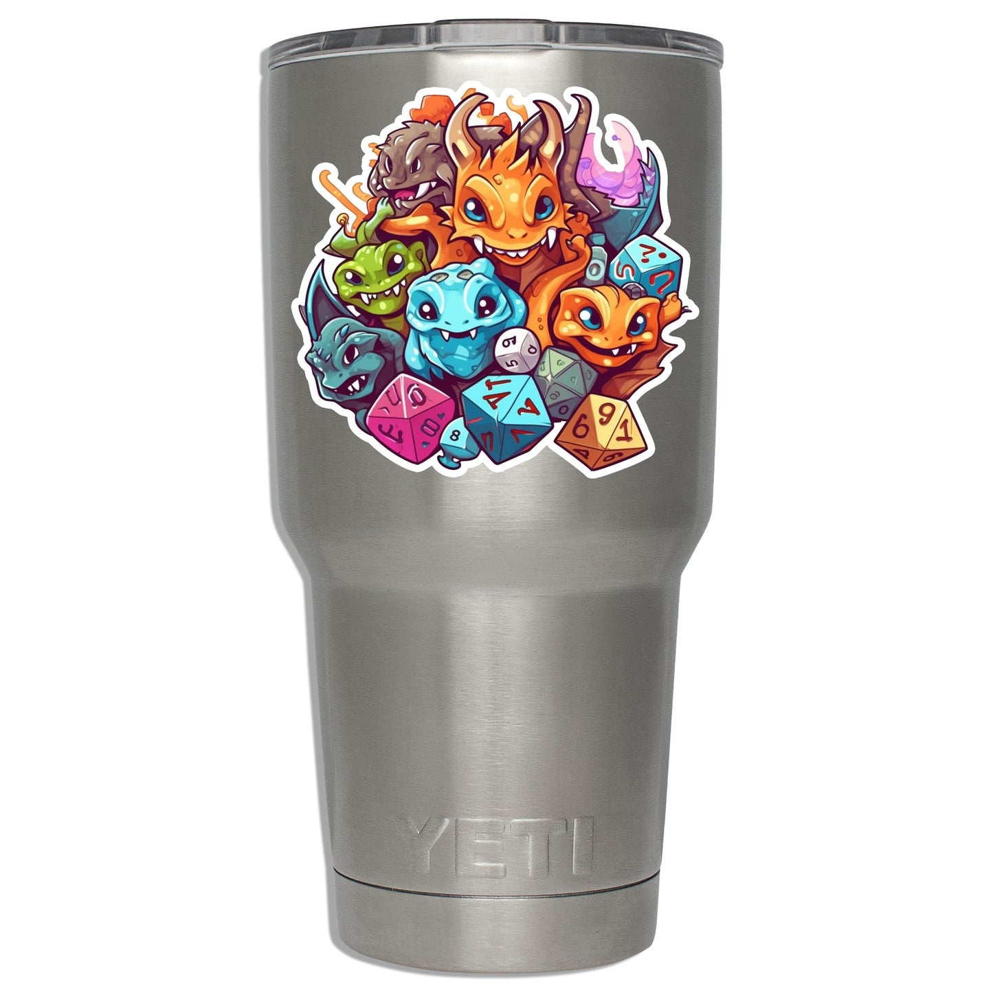 Role Playing Dice and Dragons Vinyl Sticker