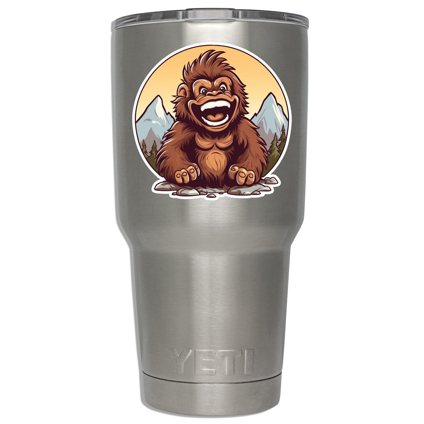 Smiling Baby Sasquatch Vinyl Sticker