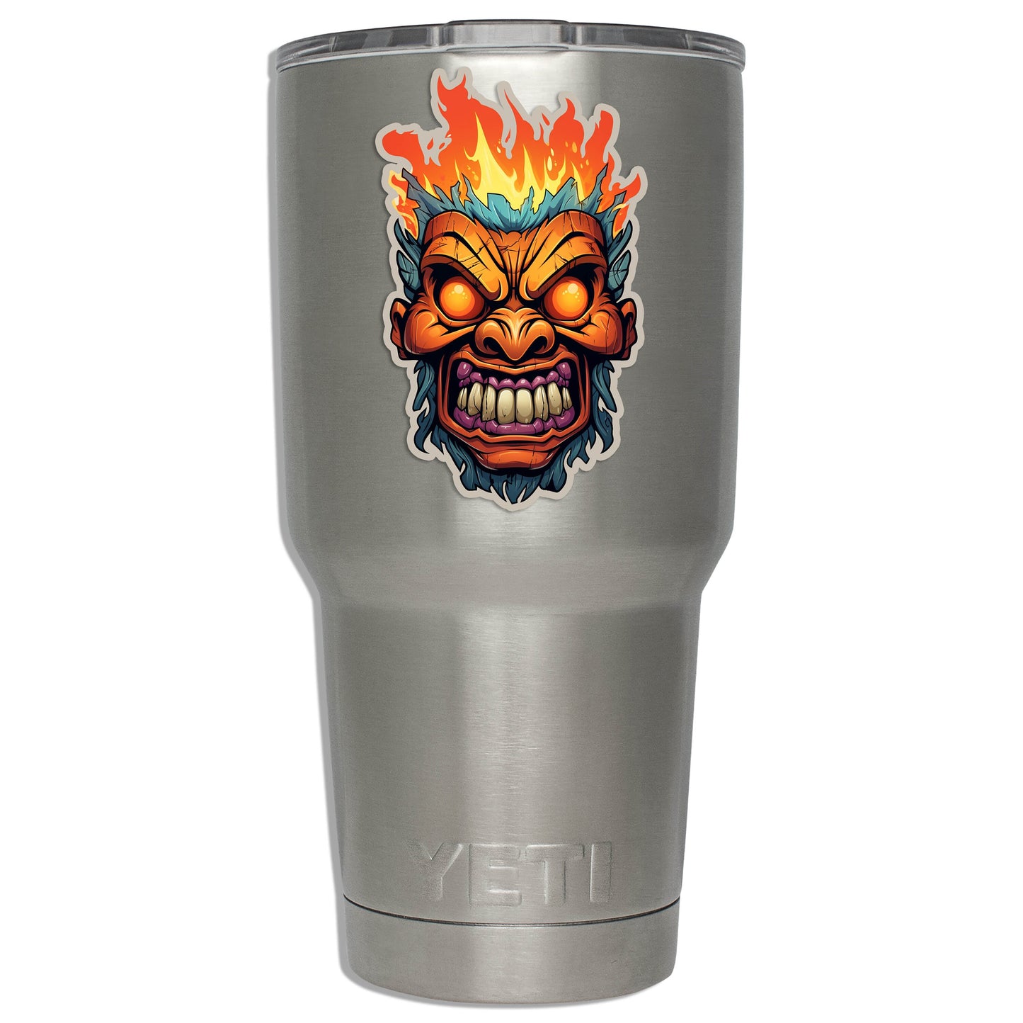 Kaka Tiki Fire Mask Cup Laptop Boat Cooler Car Vehicle Window Bumper Vinyl Decal Graphic Sticker