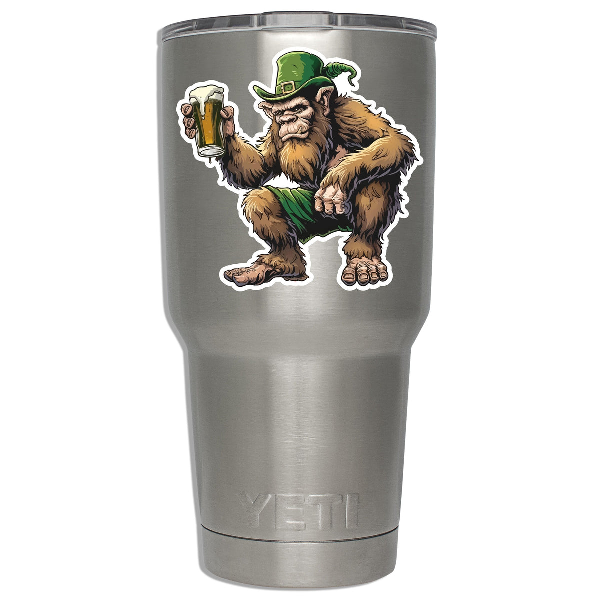 Bigfoot Beer Sticker Funny Sasquatch Stout Vinyl Decal St Patrick's Day Dark Ale Pint for Laptop Water Bottle Car Gift