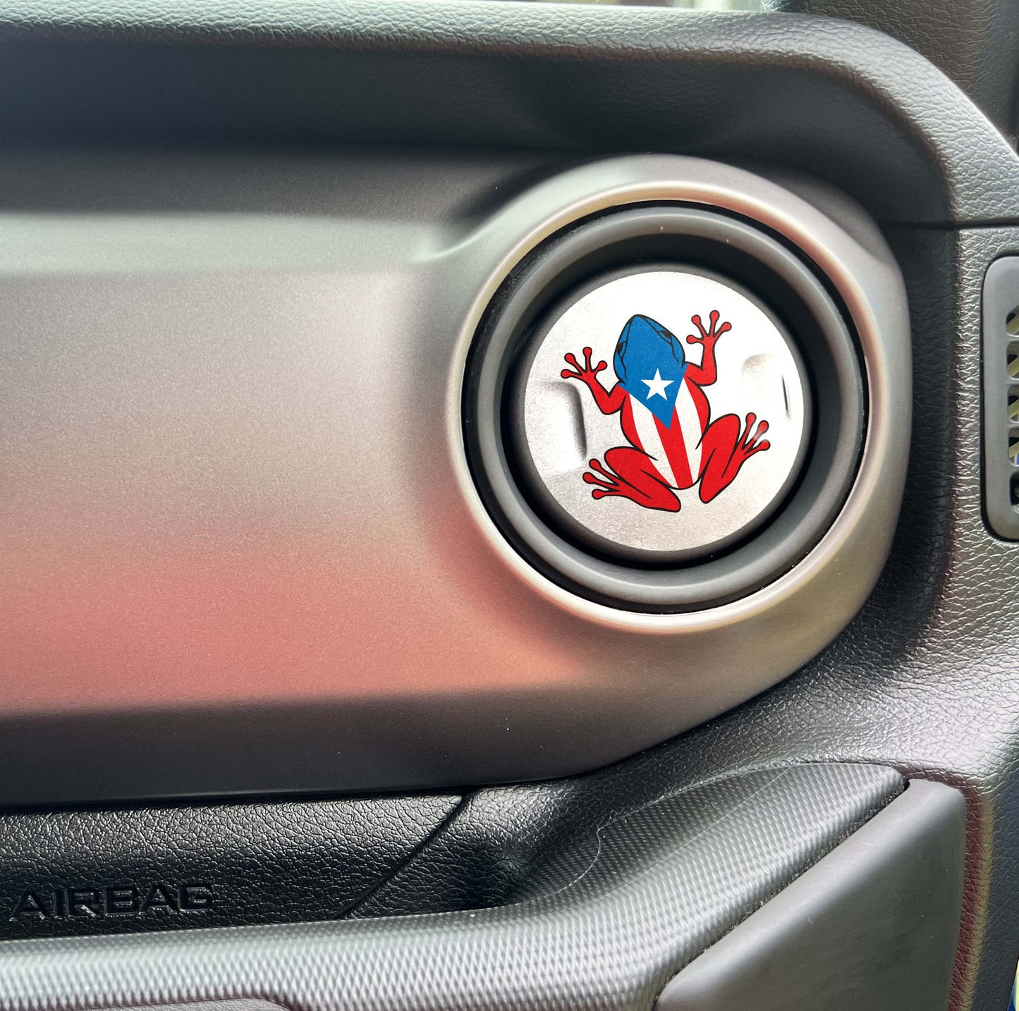Puerto Rico Flag Air Vent Overlays • Heater AC Vent Decals Fits Jeep Wrangler 2011-2024/Fits Jeep Gladiator 2019-2024