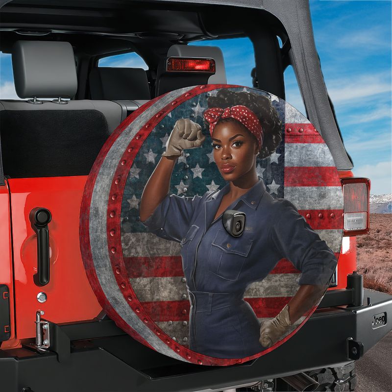 Sisterhood of Steel Spare Tire Cover With Backup Camera Hole