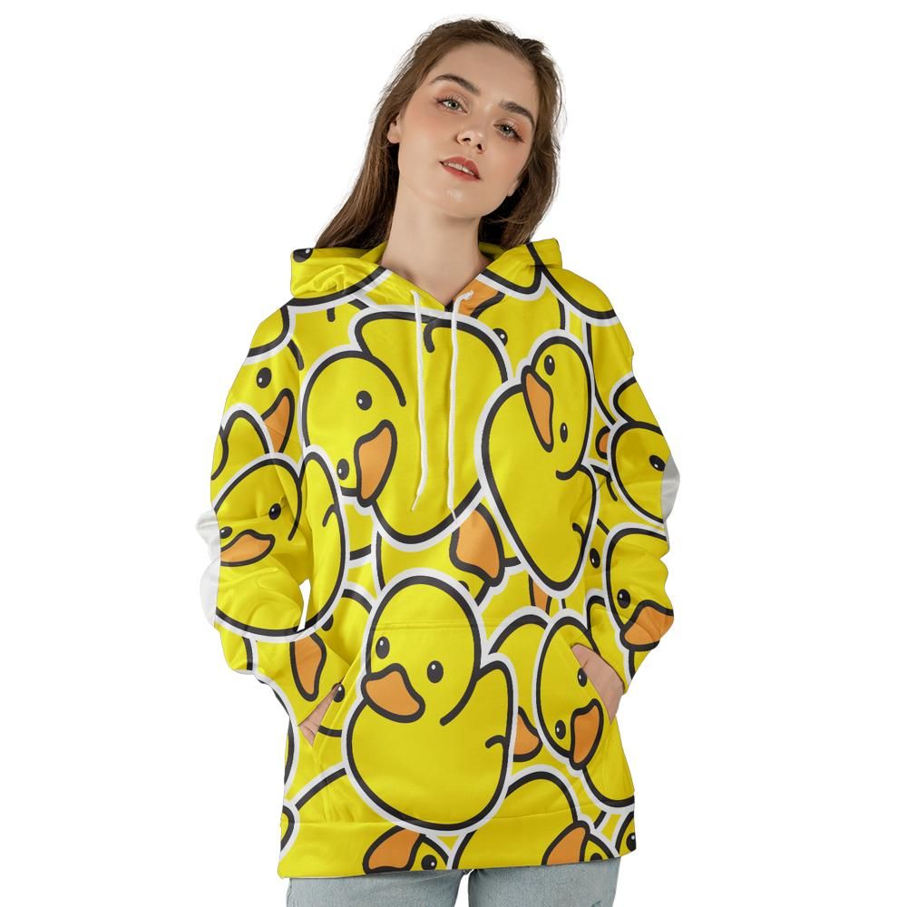 Yellow Rubber Duck All-Over Print Lightweight Hoodie