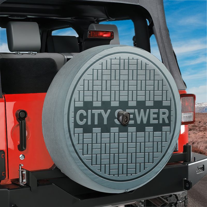 Sewer Manhole CoverSpare Tire Cover With Backup Camera Hole
