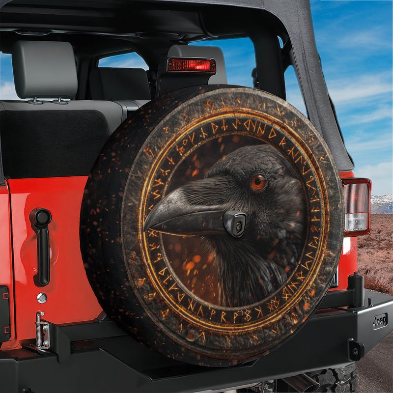 Raven Seal of the Nine Spare Tire Cover With Backup Camera Hole Option