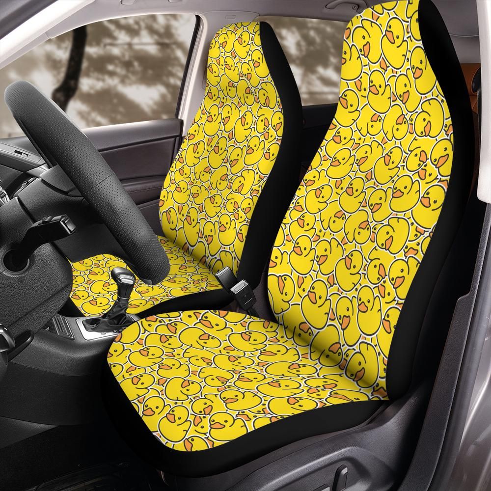 Yellow Rubber Ducky Car Seat Covers for Front Bucket Seats – Universal Fit