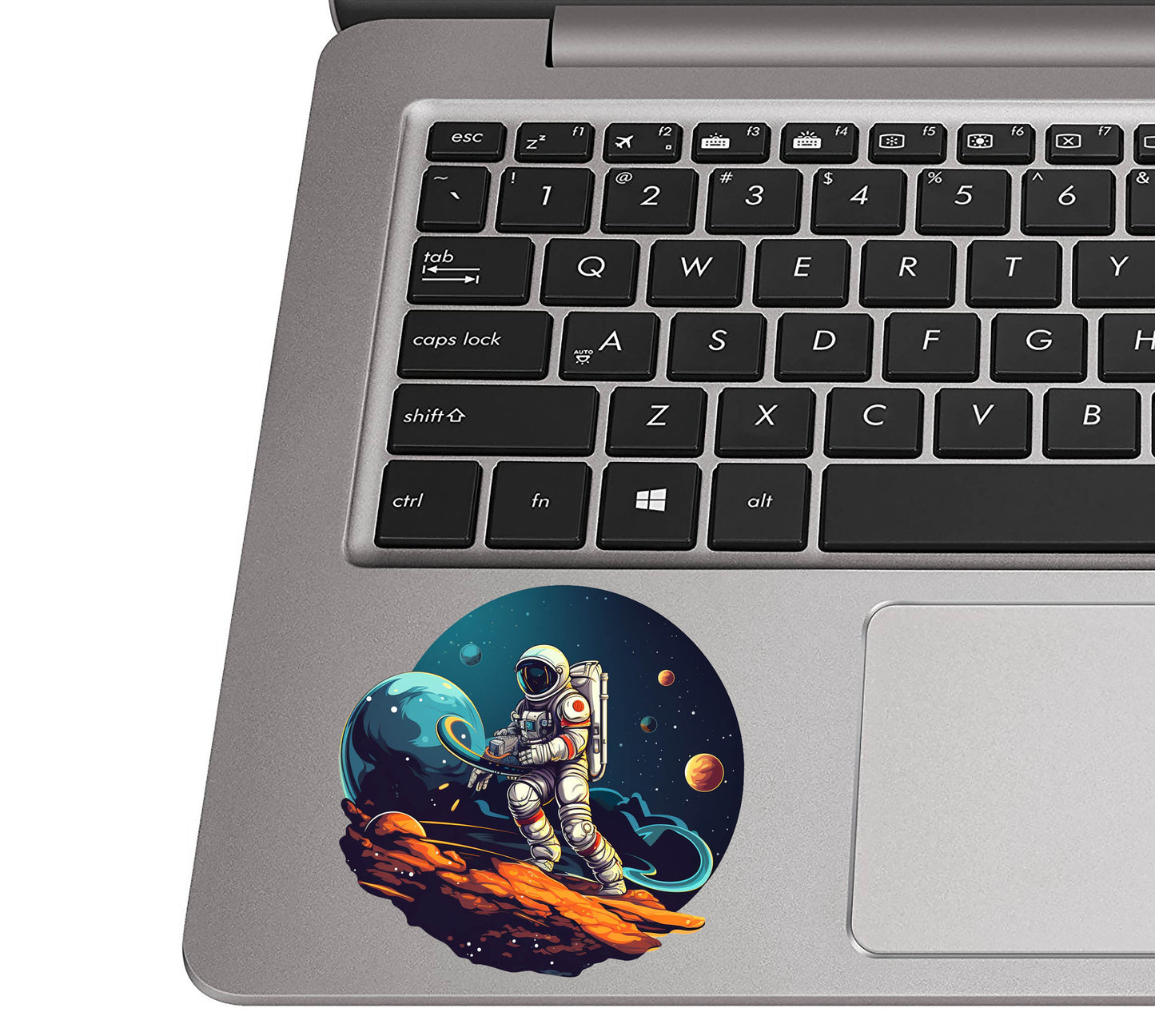 Sci-Fi Space Man Astronaut Riding Asteroid Vinyl Sticker