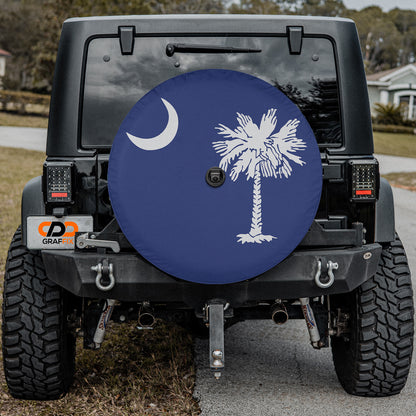 a car with a palm tree and a crescent moon painted on it