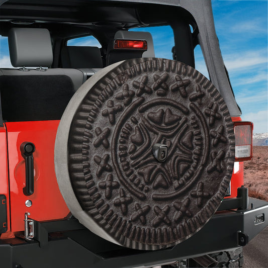 an oreo cookie is on the back of a jeep