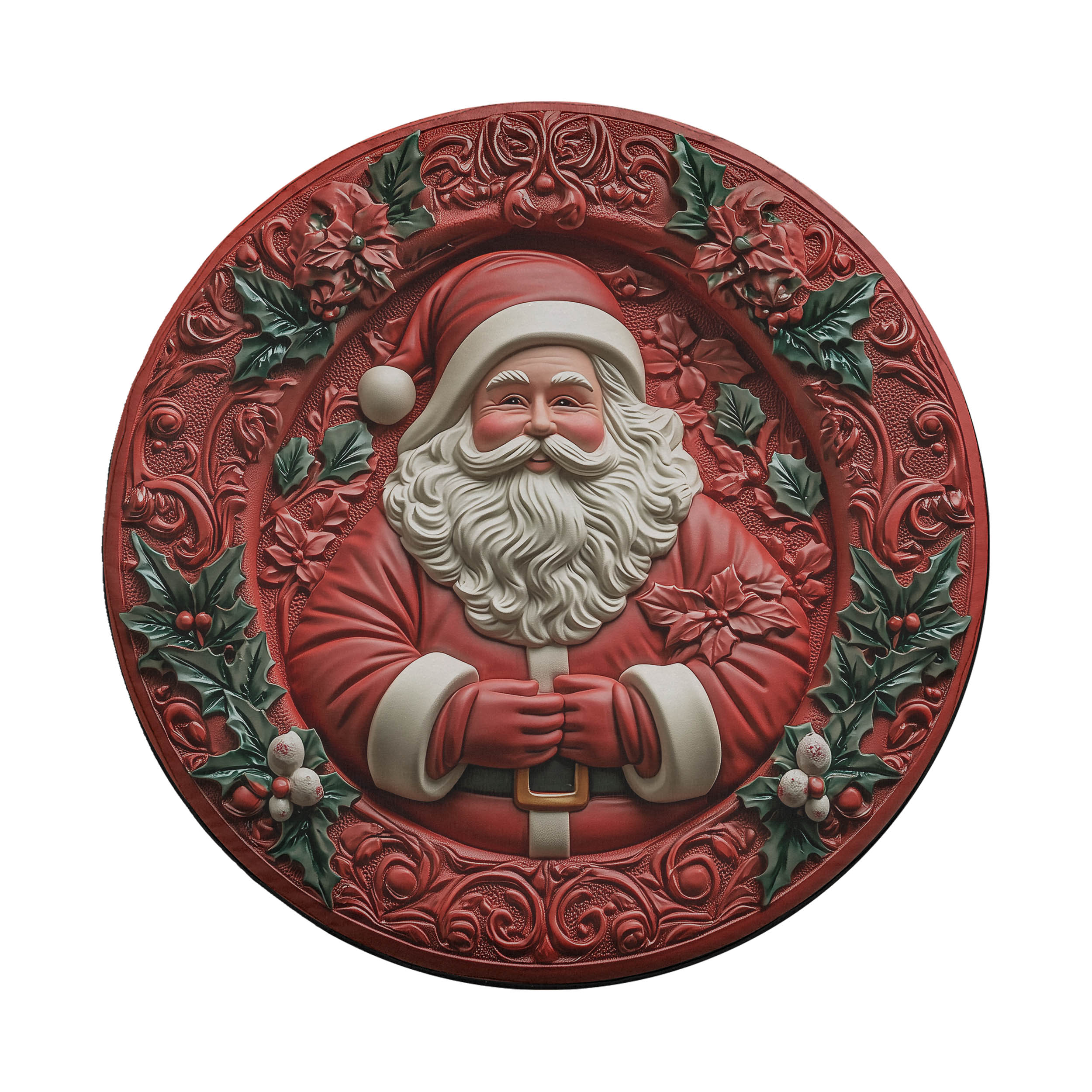 3D Printed Santa Spare Tire Cover With Backup Camera Hole Option