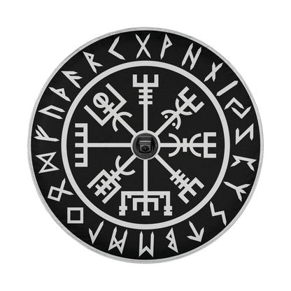 a black and white clock with roman numerals
