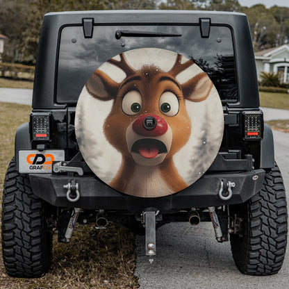a car with a picture of a deer on it