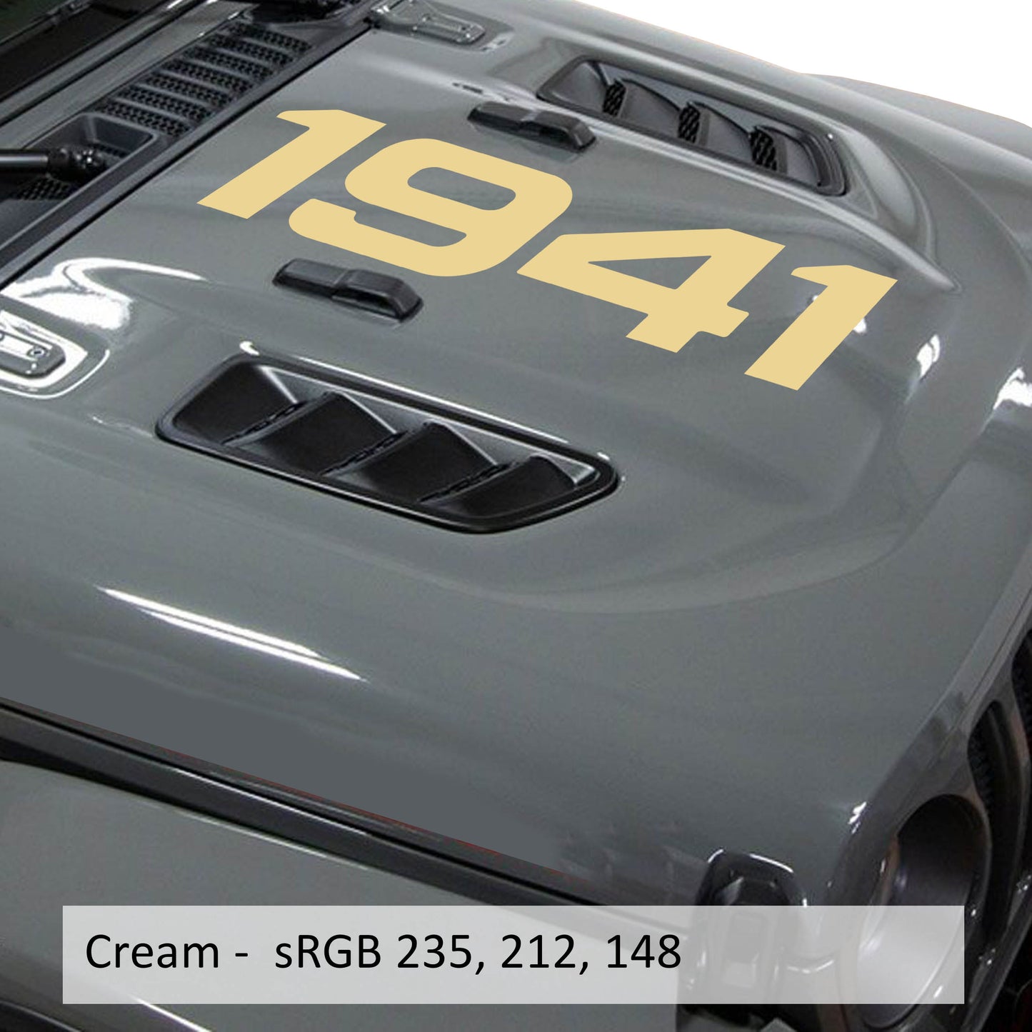 1941 Center Hood Vinyl Decal