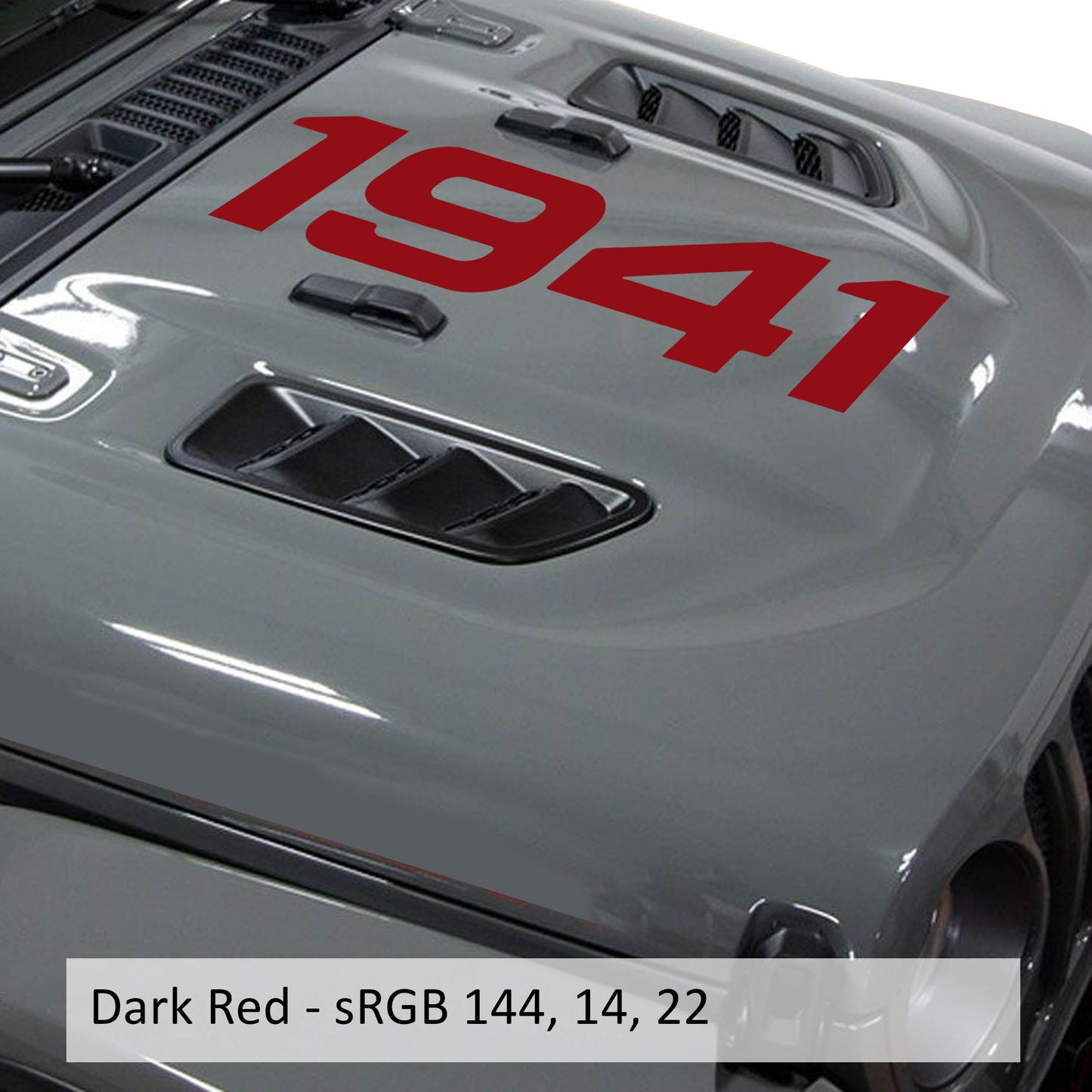 1941 Center Hood Vinyl Decal