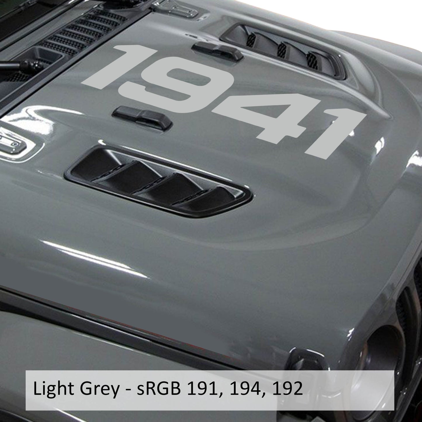 1941 Center Hood Vinyl Decal