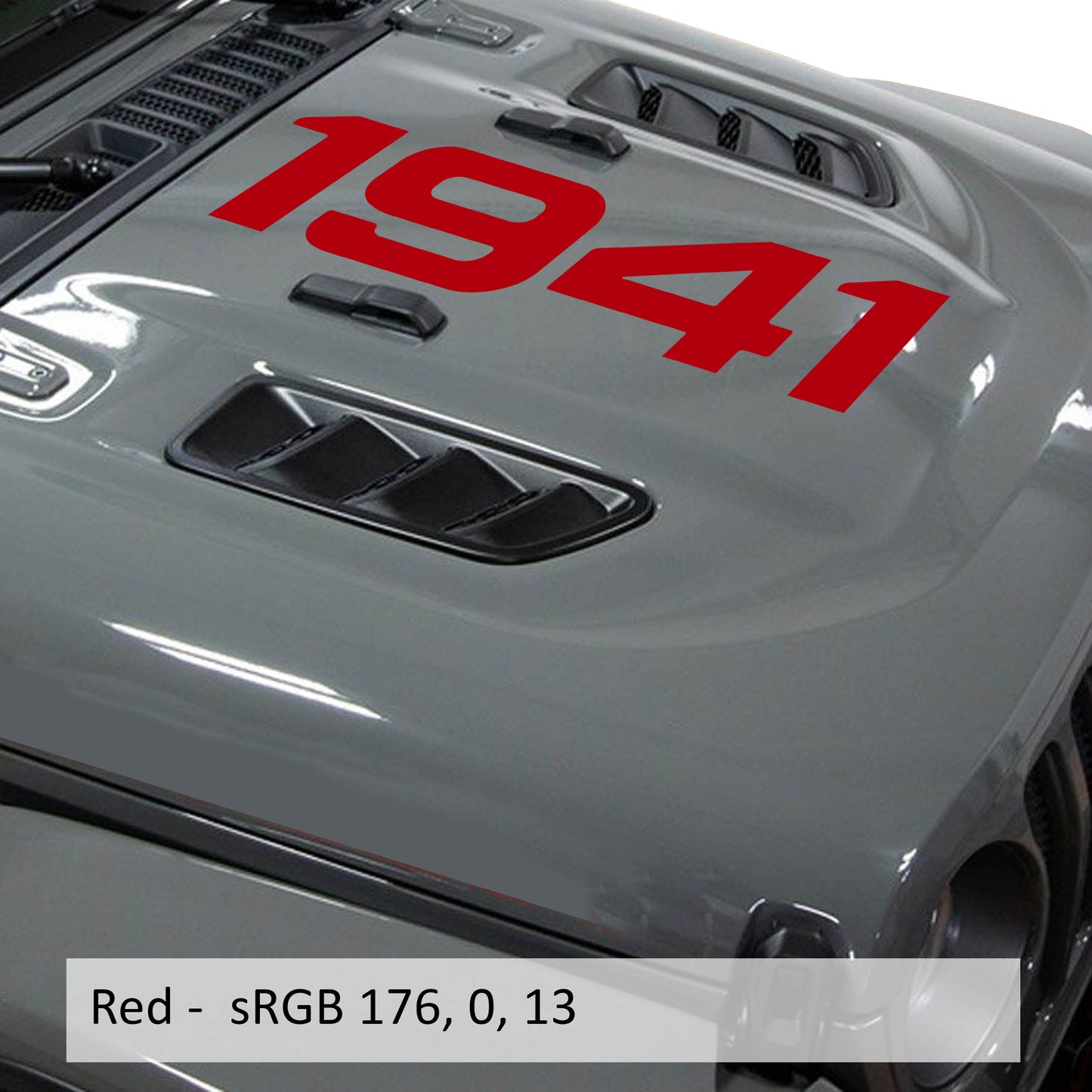 1941 Center Hood Vinyl Decal