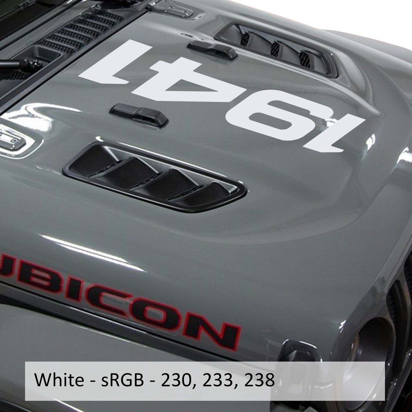 1941 Center Hood Vinyl Decal