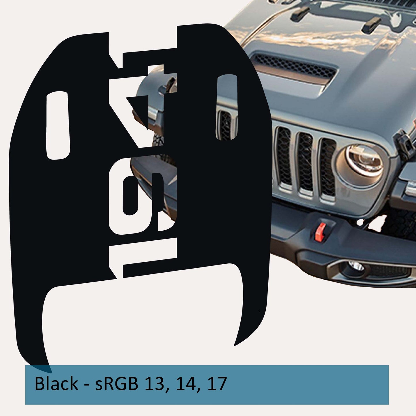 1941 Clawed Foot Hood Decal - Fits 2018+ Wrangler JL Gladiator JT Mojave/392