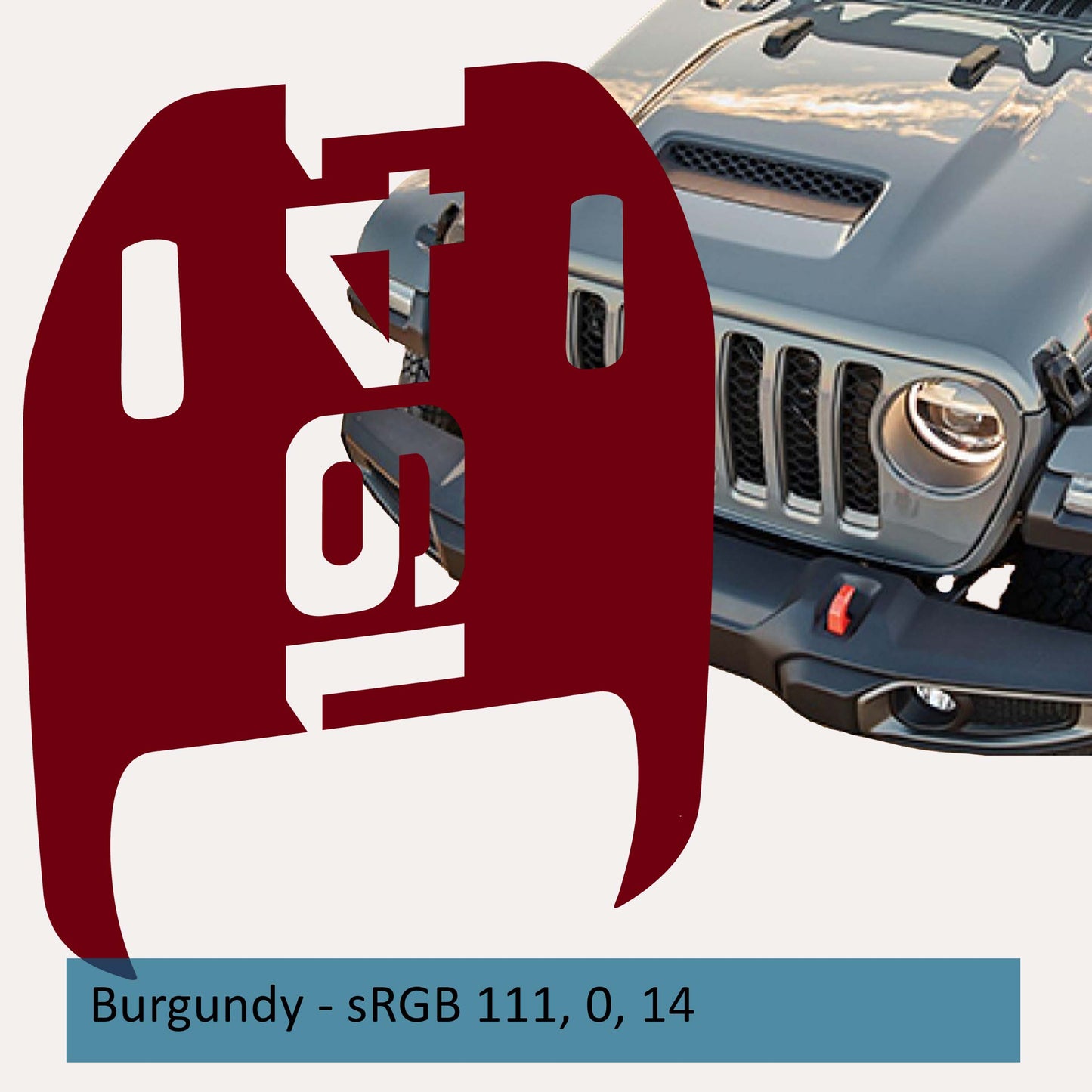 1941 Clawed Foot Hood Decal - Fits 2018+ Wrangler JL Gladiator JT Mojave/392