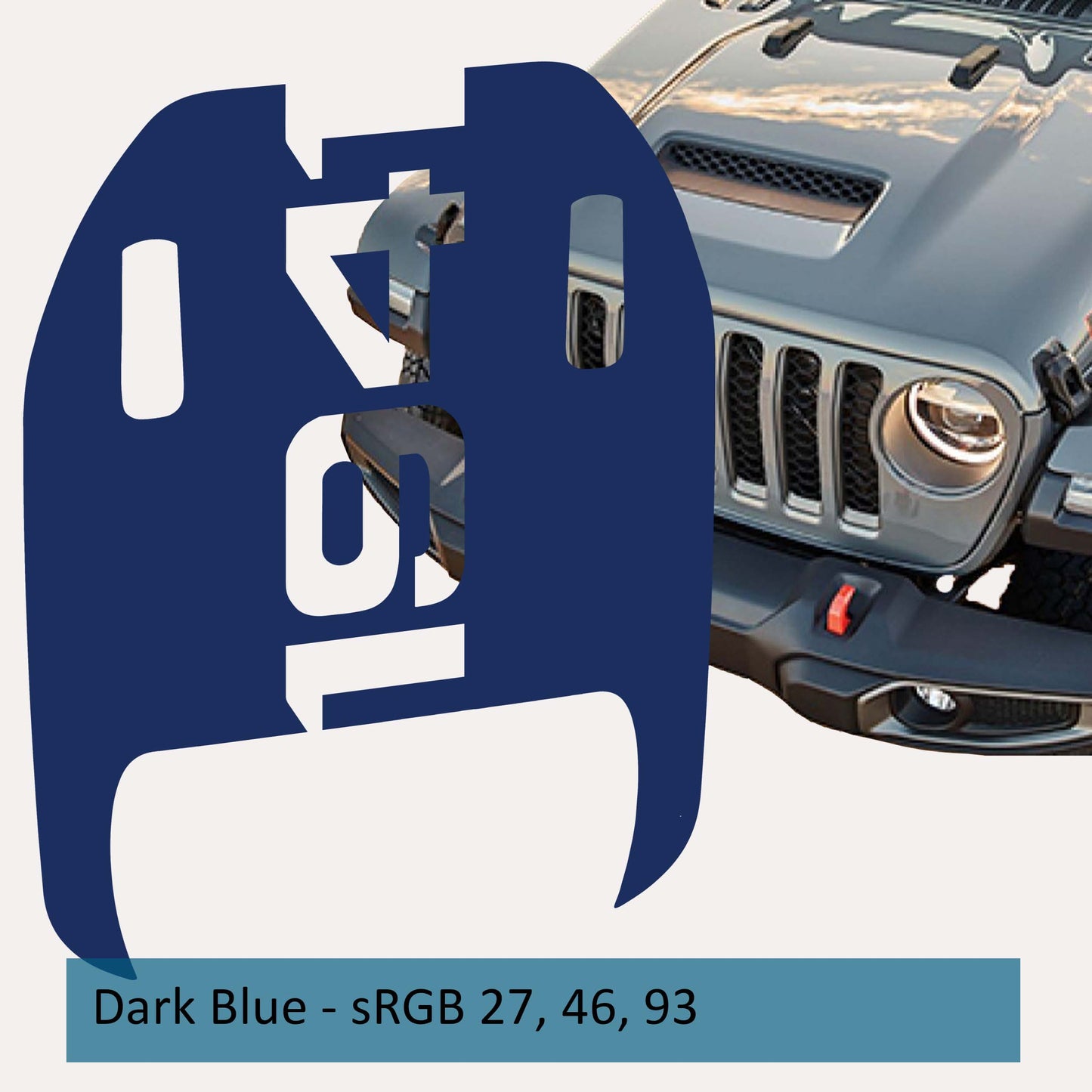 1941 Clawed Foot Hood Decal - Fits 2018+ Wrangler JL Gladiator JT Mojave/392