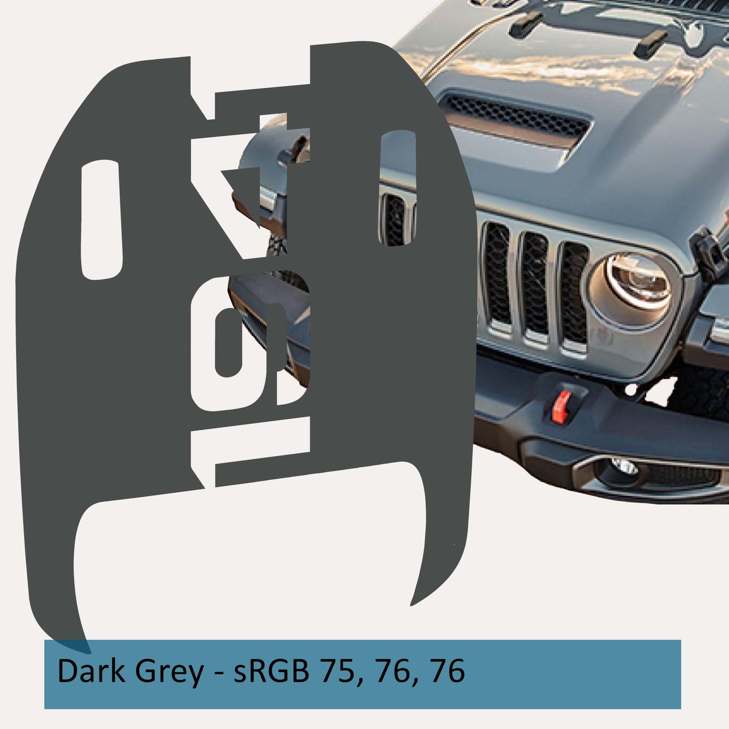 1941 Clawed Foot Hood Decal - Fits 2018+ Wrangler JL Gladiator JT Mojave/392