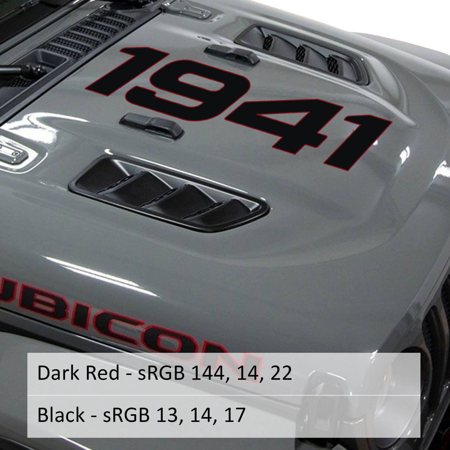 1941 Center Hood Vinyl Decal