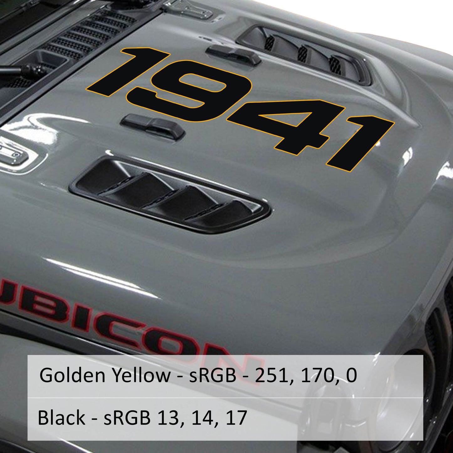 1941 Center Hood Vinyl Decal