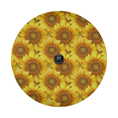 a picture of a bunch of sunflowers on a white background