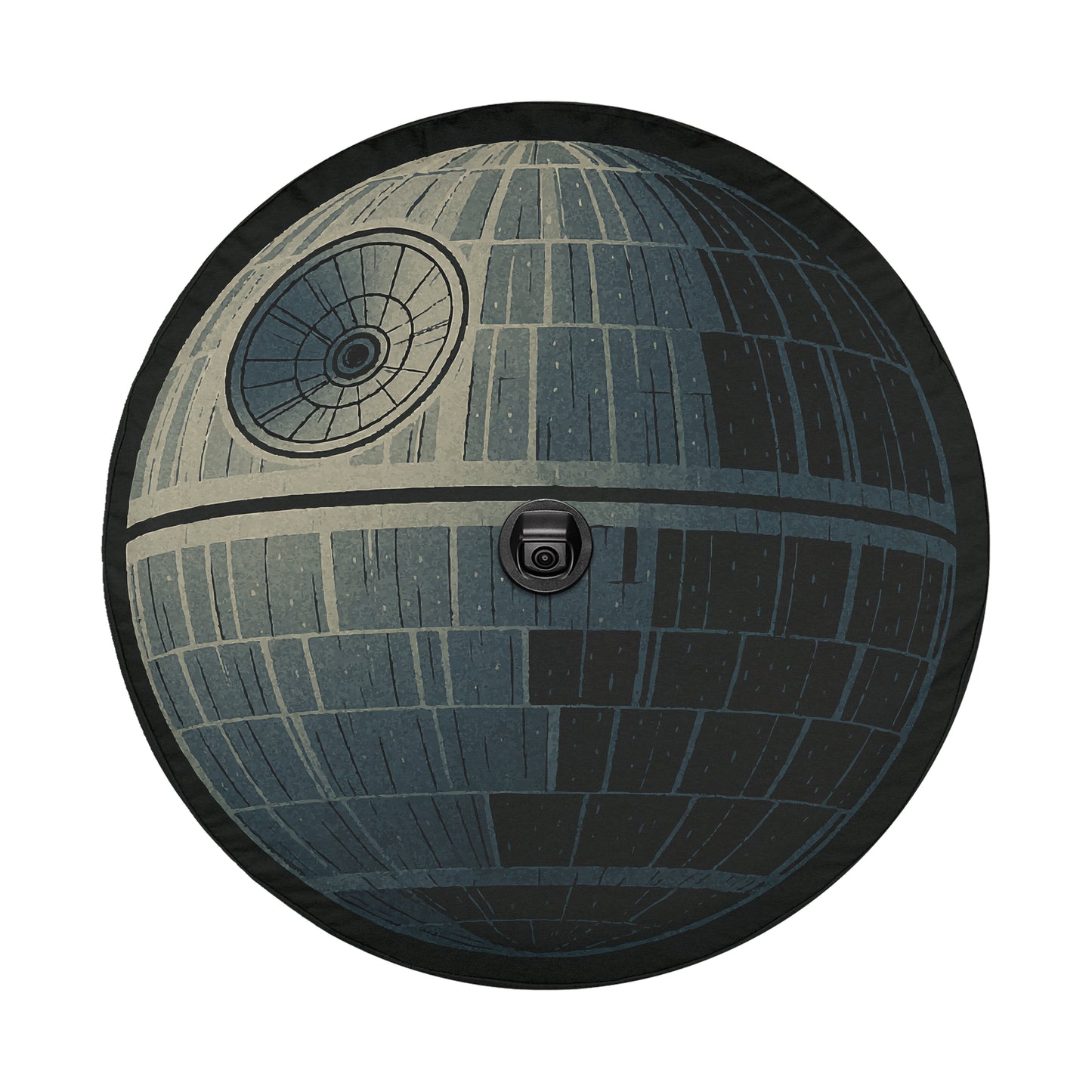 a large, round, and detailed space station with a distinctive design.