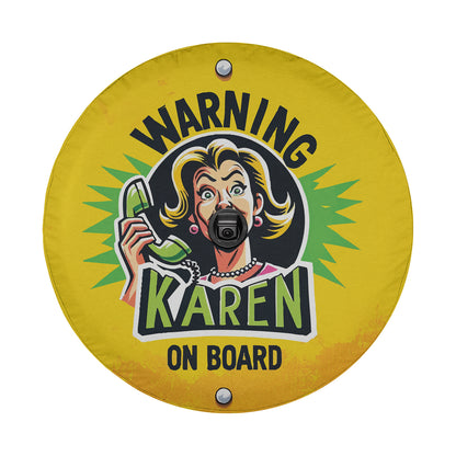 a yellow sign with a woman holding a gun