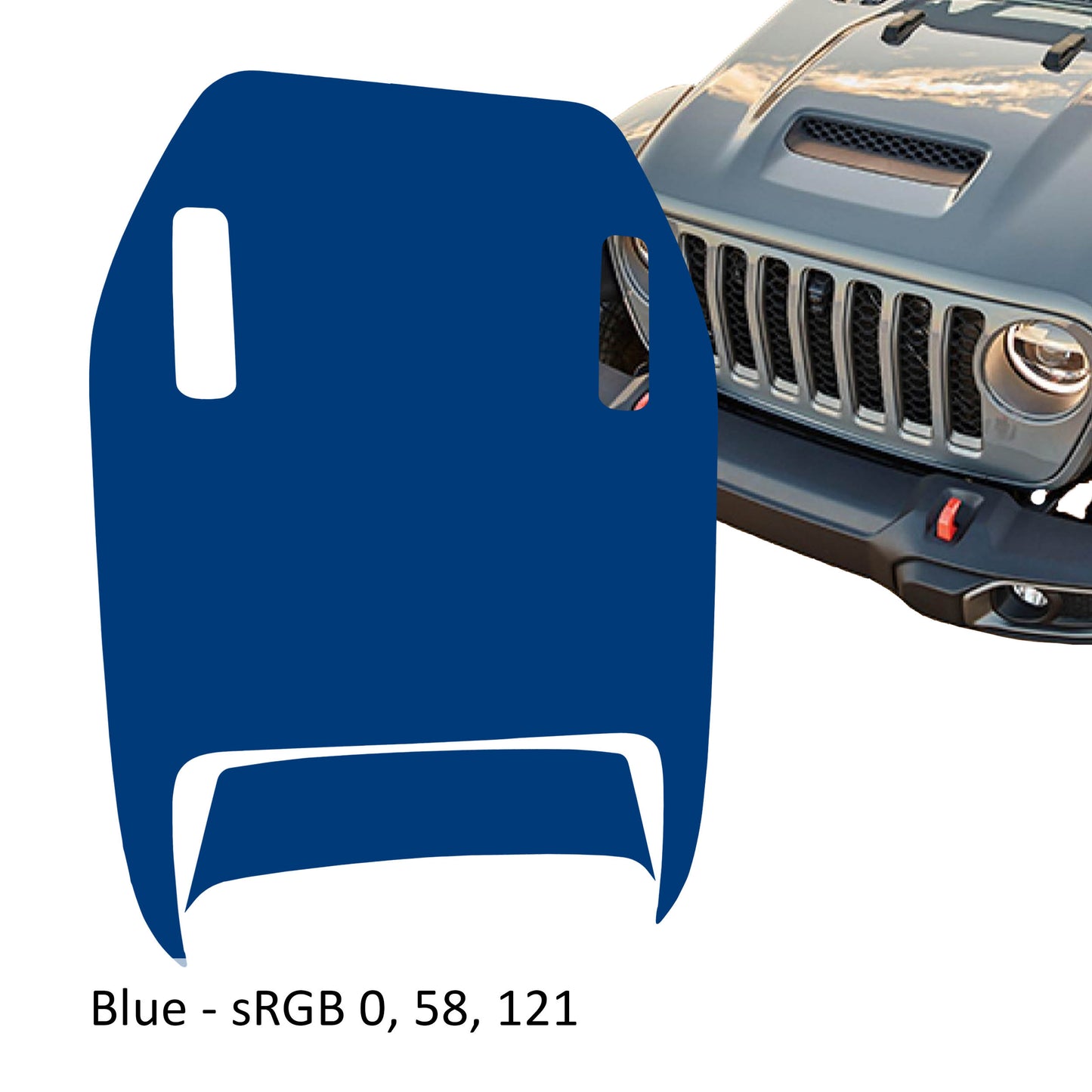 JL/JT Mojave/392 Clawed Foot Blackout Hood Decal