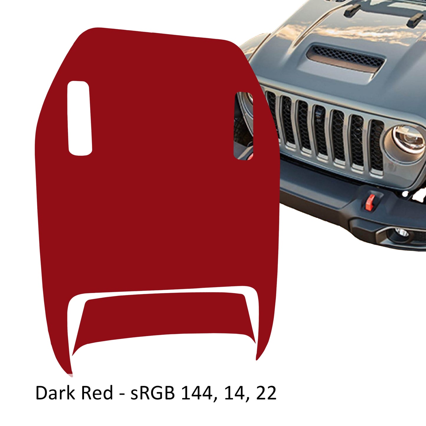 JL/JT Mojave/392 Clawed Foot Blackout Hood Decal