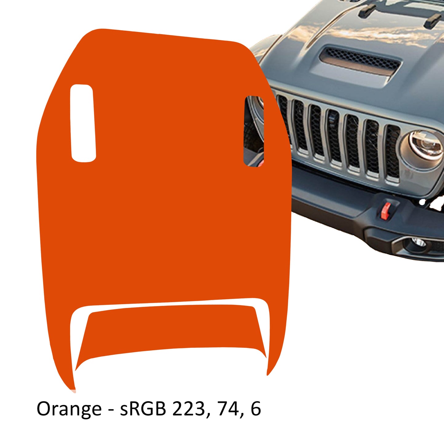 JL/JT Mojave/392 Clawed Foot Blackout Hood Decal