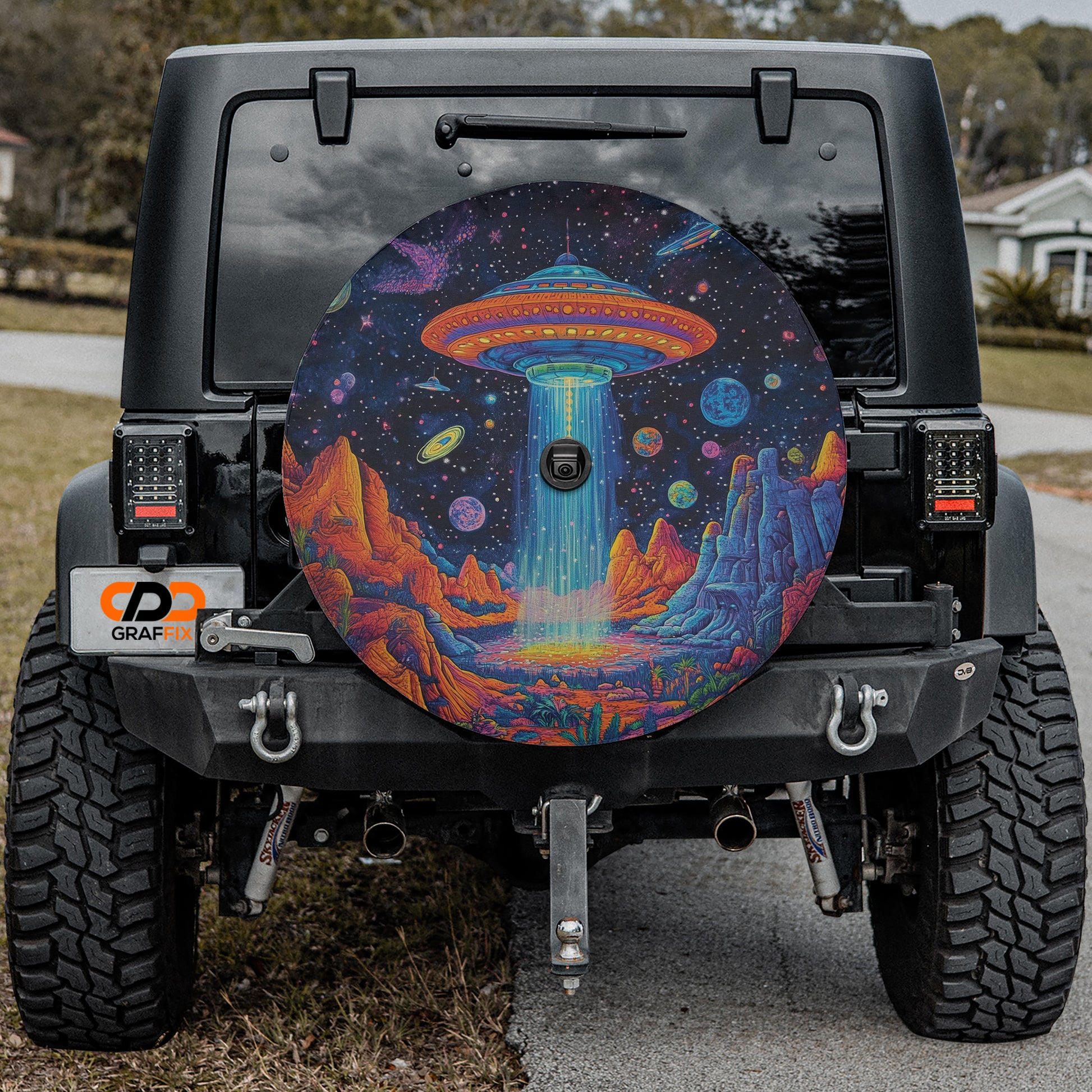 a car that has a sticker on it