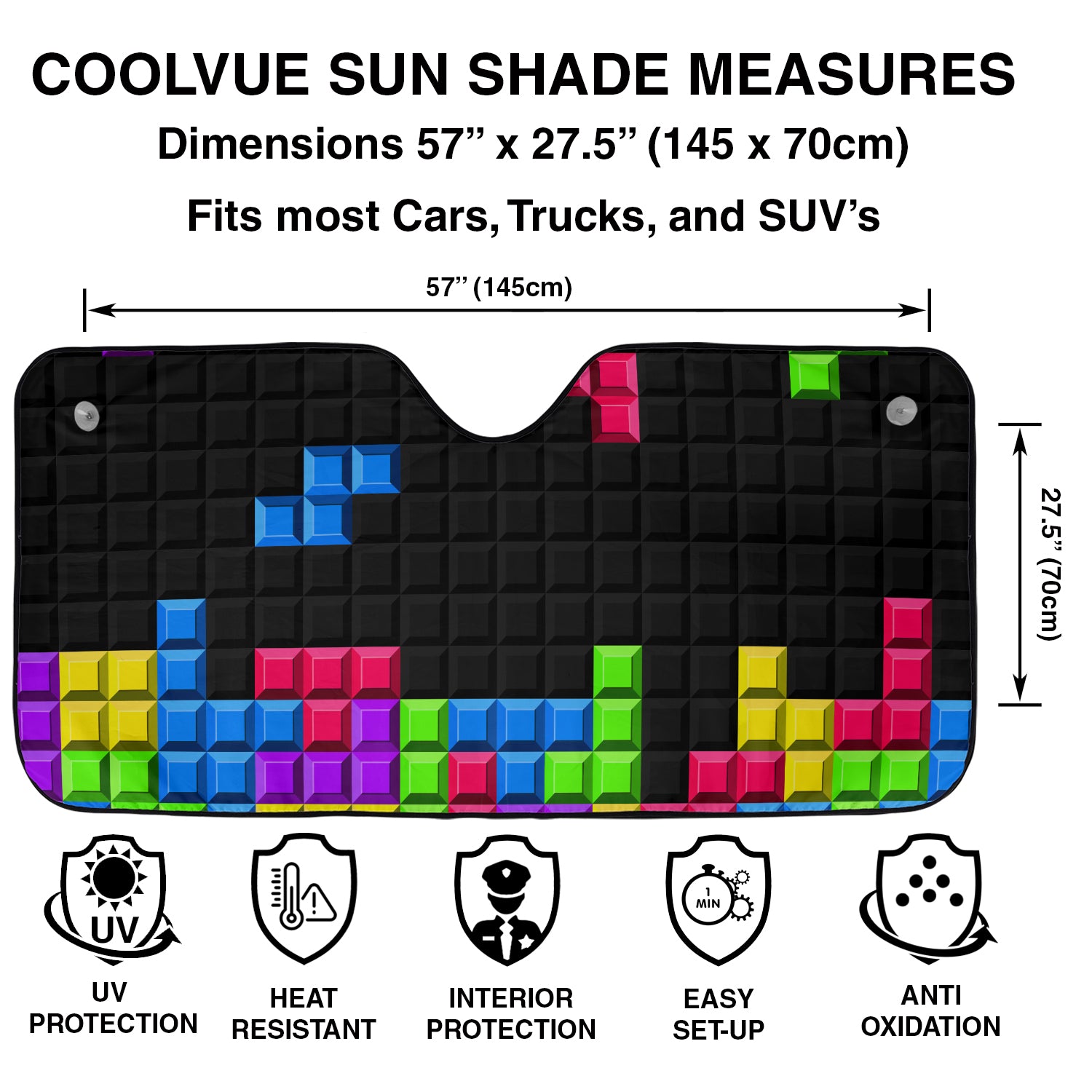 a picture of a car mat with different colored blocks on it