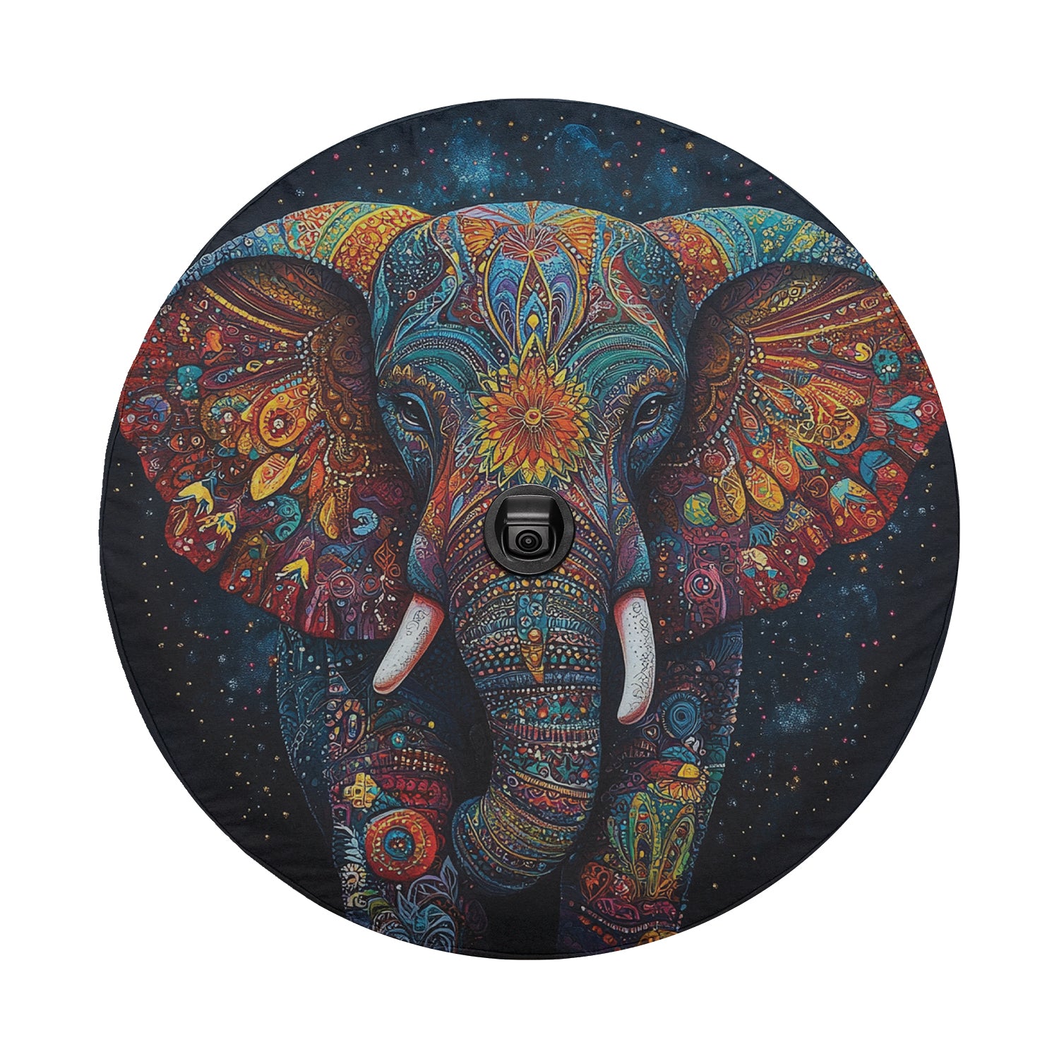a painting of an elephant on a white background
