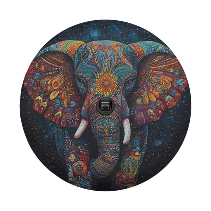 a painting of an elephant on a white background