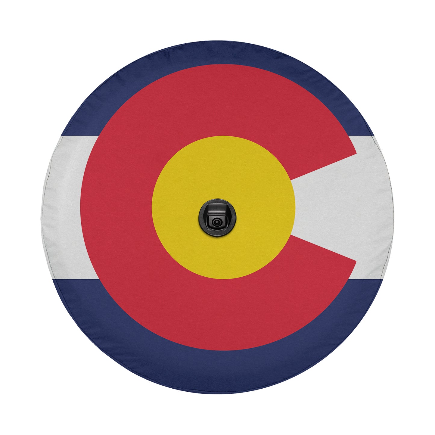 a round object with a flag of the country of colorado