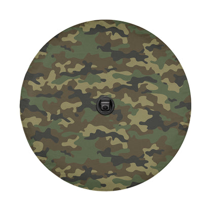 a camo pattern is shown in a circular shape