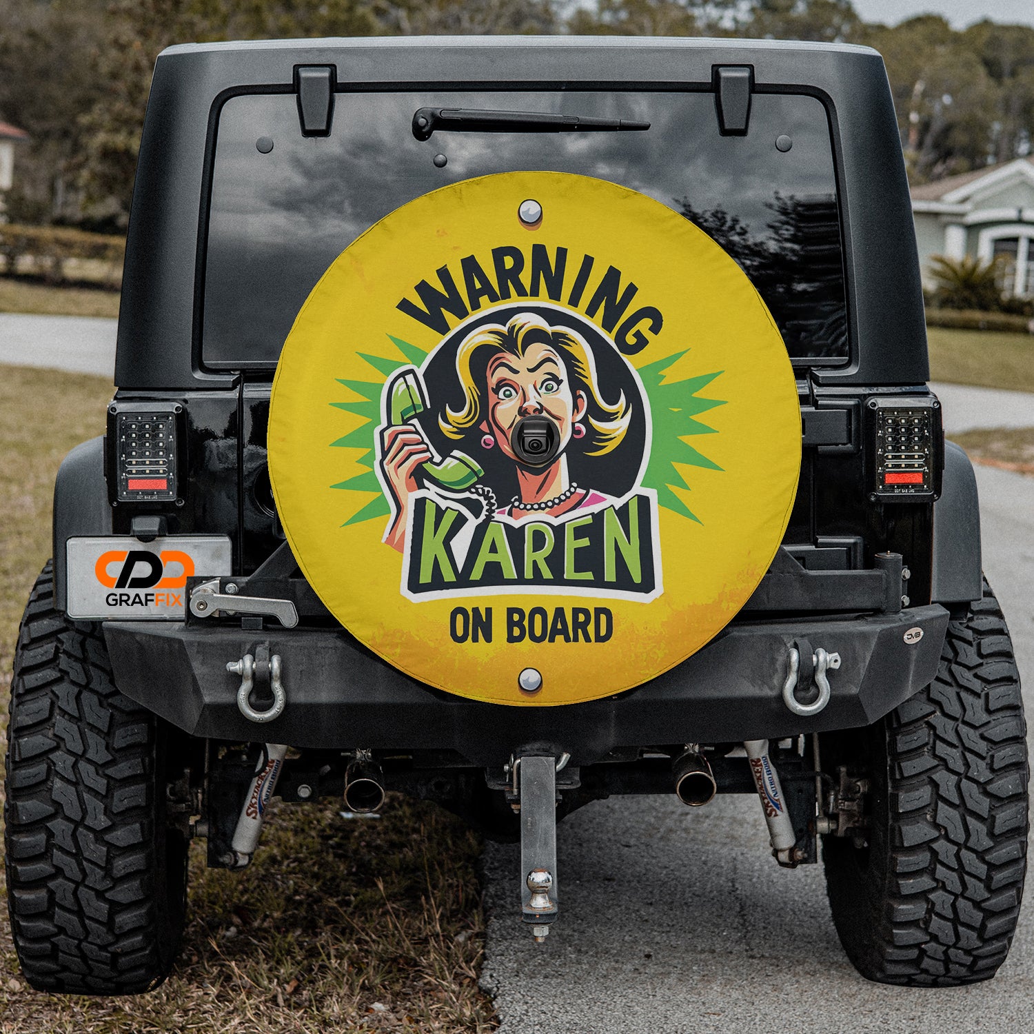 a yellow frisbee with a picture of a woman on it