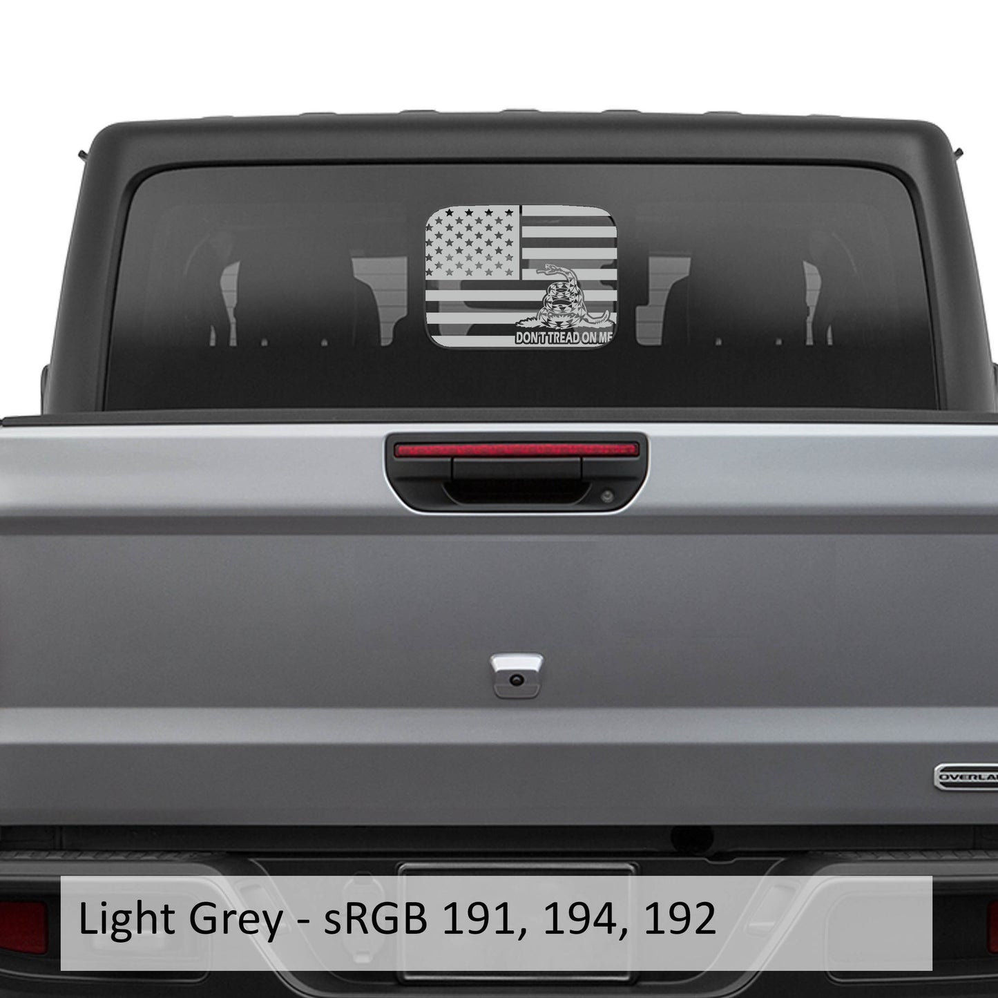 American Gadsden flag Vinyl Decal Sticker for Rear Slide Window for JT 2020+ Hard Top