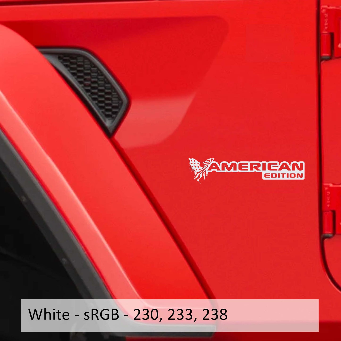 American Edition Decal (Pair) Fender Decals For Wrangler Jk/JL / Gladiator JT