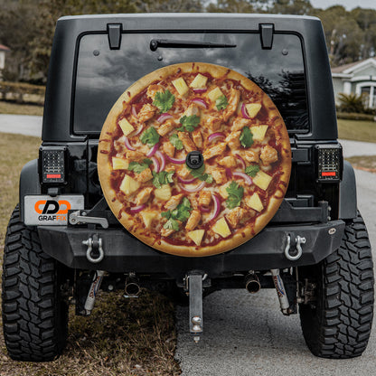 BBQ Chicken Spare Tire Cover With Backup Camera Hole