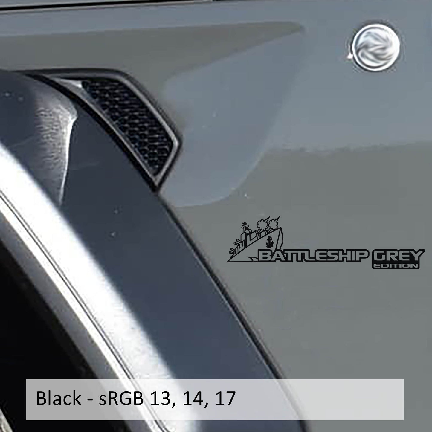 Battleship Grey Edition Fender Decals (Pair) For Wrangler/Gladiator JL/JT