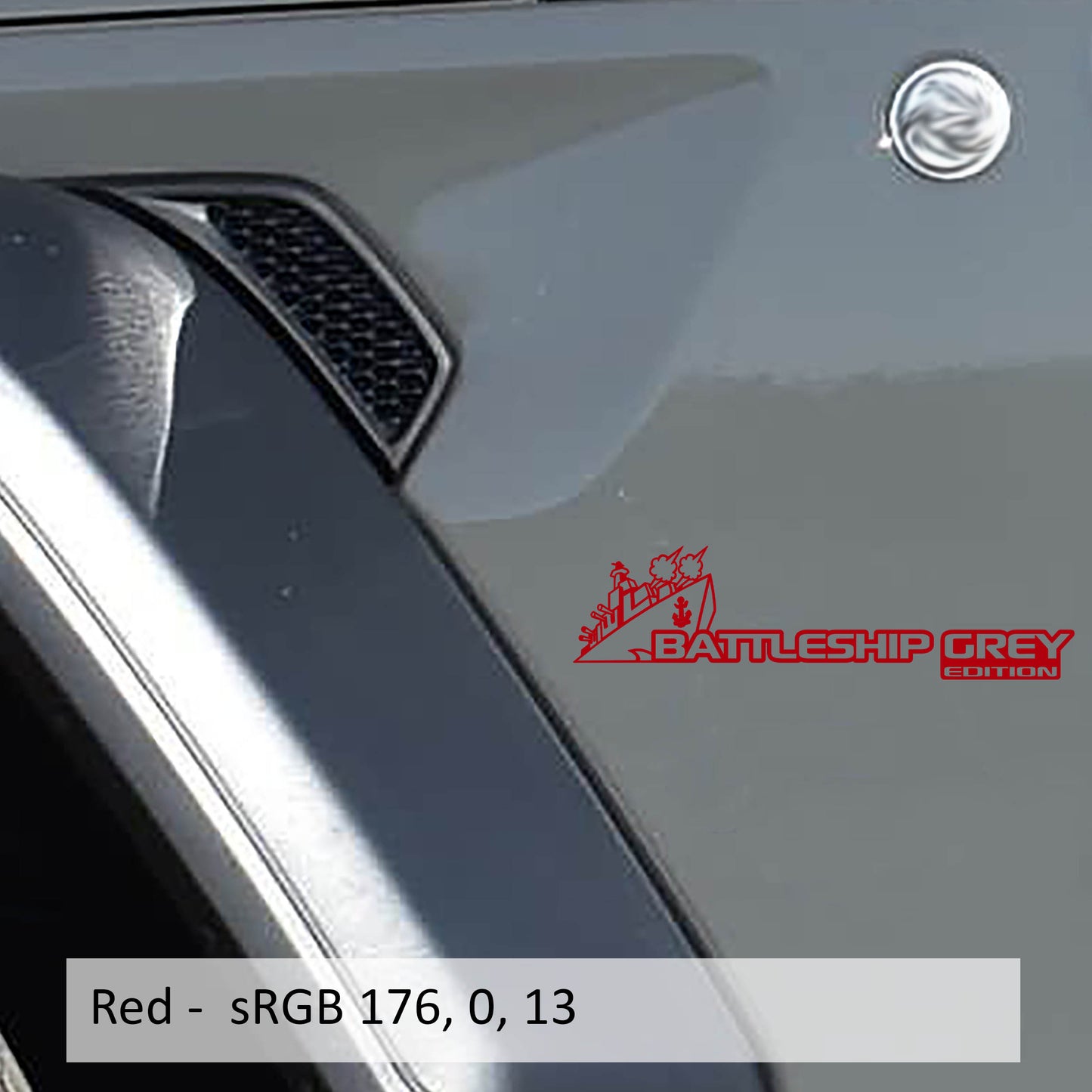 Battleship Grey Edition Fender Decals (Pair) For Wrangler/Gladiator JL/JT