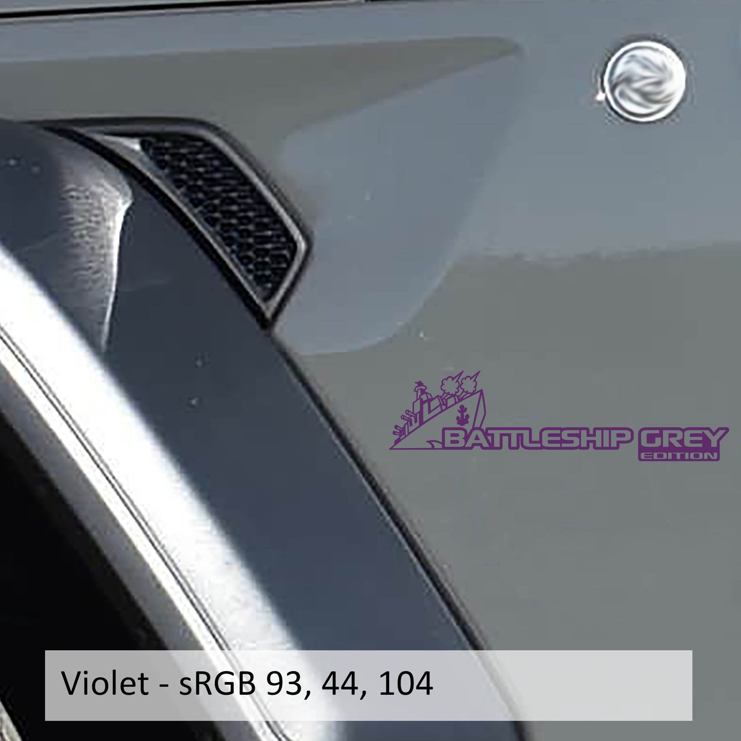 Battleship Grey Edition Fender Decals (Pair) For Wrangler/Gladiator JL/JT